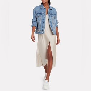 GRLFRND Denim Jacket with crystals Small Blue